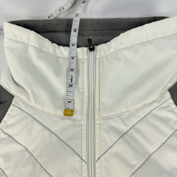 Columbia Lightweight Quilted Vest Gray and White XL full zip with pockets - Picture 13 of 15